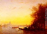 Felix Ziem Famous Paintings - Scene Venetienne